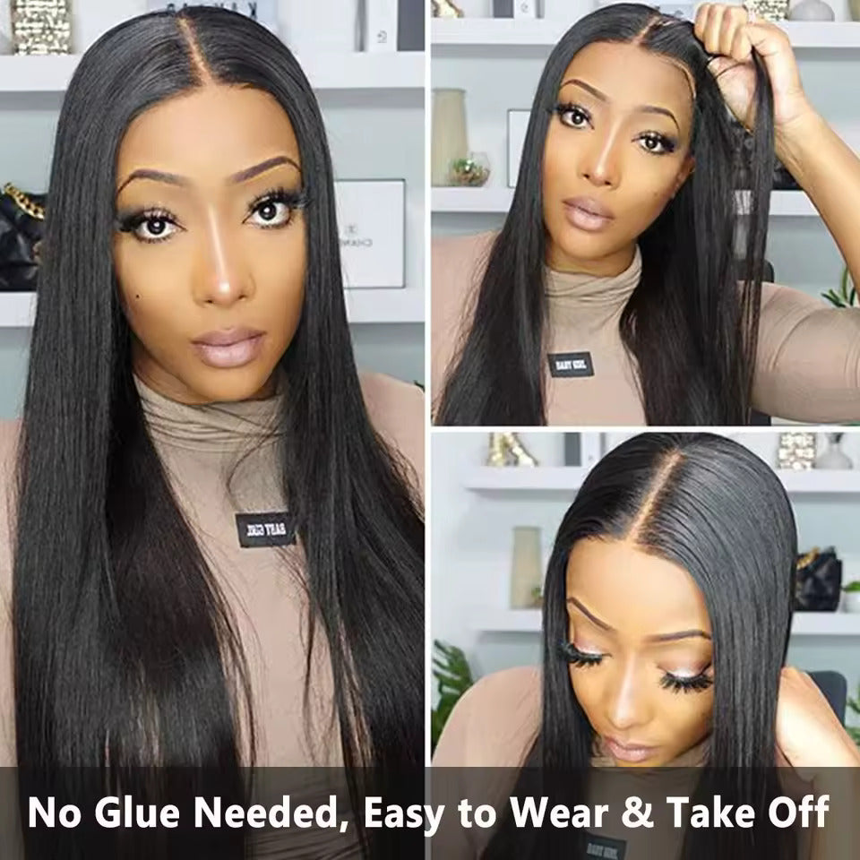 The Luxe Lay – Glueless Bone Straight Wig (HD Lace Closure, Beginner Friendly)