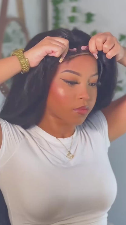 The Luxe Lay – Glueless Bone Straight Wig (HD Lace Closure, Beginner Friendly)